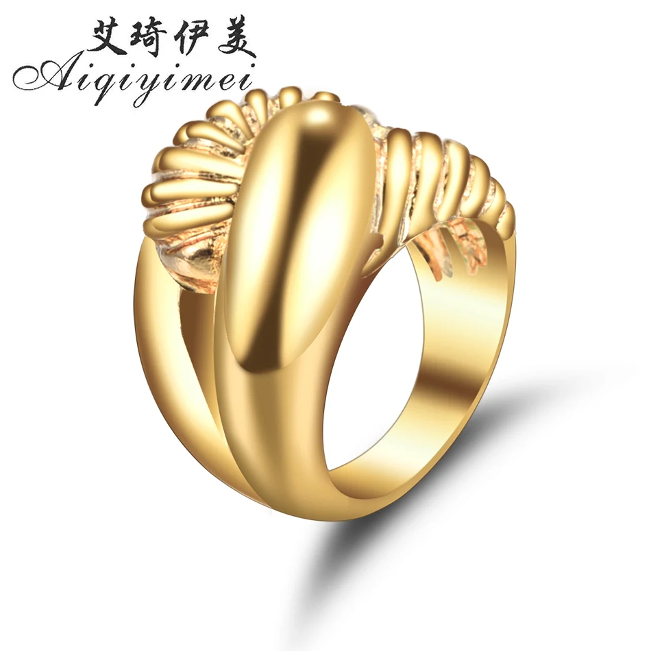 Aiqiyimei модный тонкий изогнутый винтажный кольца для мужчин и женщин