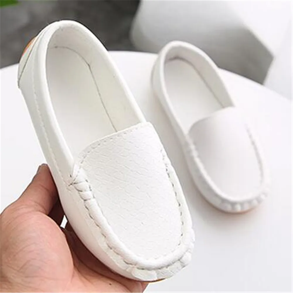 

New Children Casual Shoes Boys Girls Breathable Leather Shoes Baby Slip-On Loafers Spring/Autumn Toddler Shoes Kids Flats 018