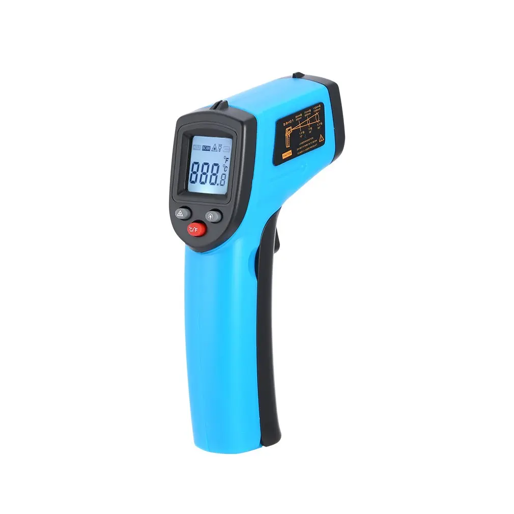 Non-contact LCD Display Digital IR Laser Infrared Thermometer Industry Temperature Gun with Data Holding Backlight Function