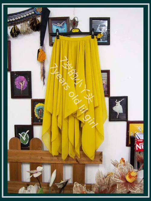 Шифоновая юбка для танца живота итальянская шифоновая длинная с разрезом сбоку 12