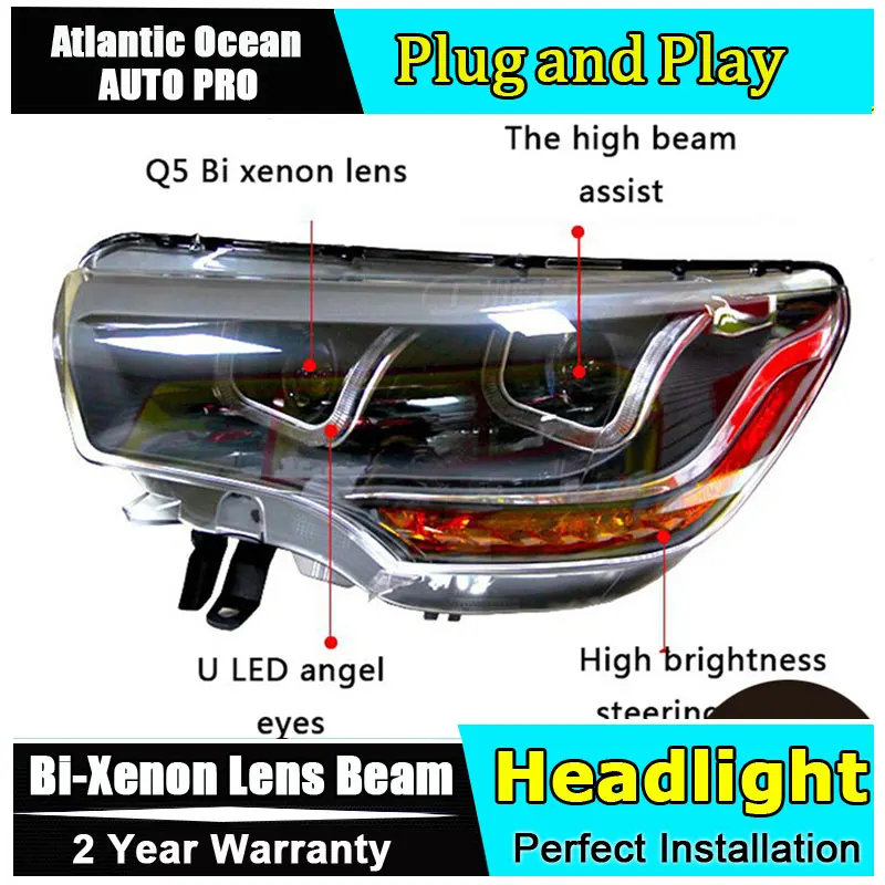 Автомобильный Стайлинг для Citroen C4 фары 2013 2016 светодиодный фар drl проектор HID