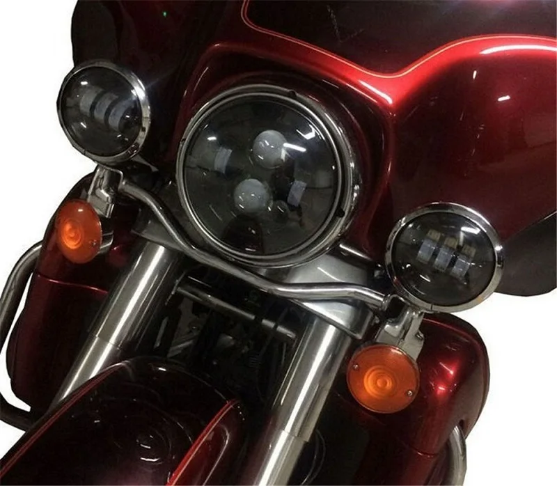 7 дюймов светодиодный проектор фар + 4 5 "Туман вспомогательные огни для Harley Softail