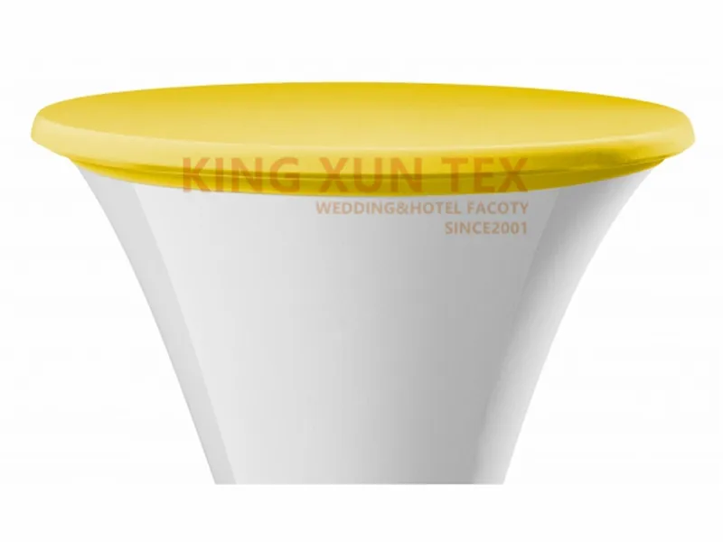 yellow Верхняя крышка стола из лайкры и спандекса для бистро, Коктейльные скатерти, украшения для свадебной вечеринки - Цвет: yellow