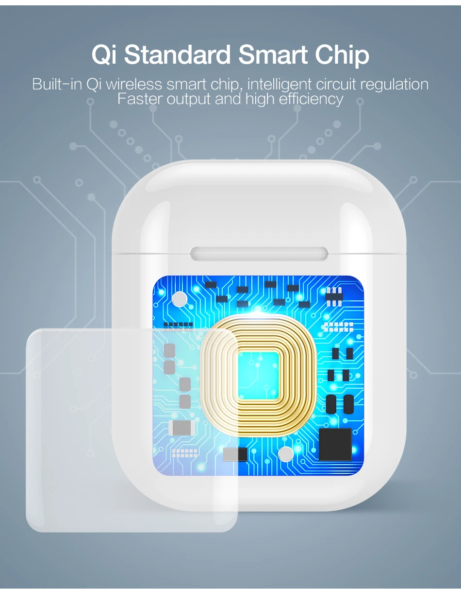 Qi беспроводной зарядный чехол для Apple AirPods 1 2 Bluetooth гарнитура Беспроводное зарядное устройство приемник защитный жесткий чехол коробка