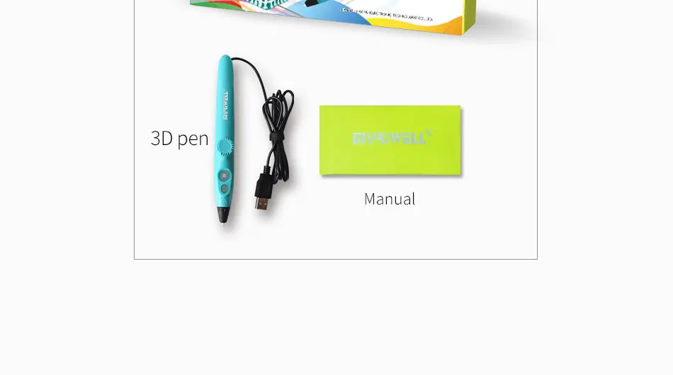 Myriwell RP-200A DIY 3D Ручка, usb зарядка 3D Ручка для печати, 1,75 мм PCL нить креативная игрушка подарок для детей дизайн