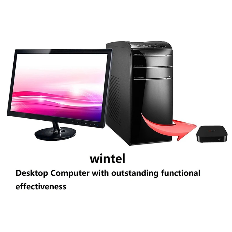 W8 Pro Box ТВ мини ПК intel atom X5 Z8350 1 92 ГГц четырехъядерный процессор 2 ГБ/32 ГБ с WI FI BT4.0 RJ45