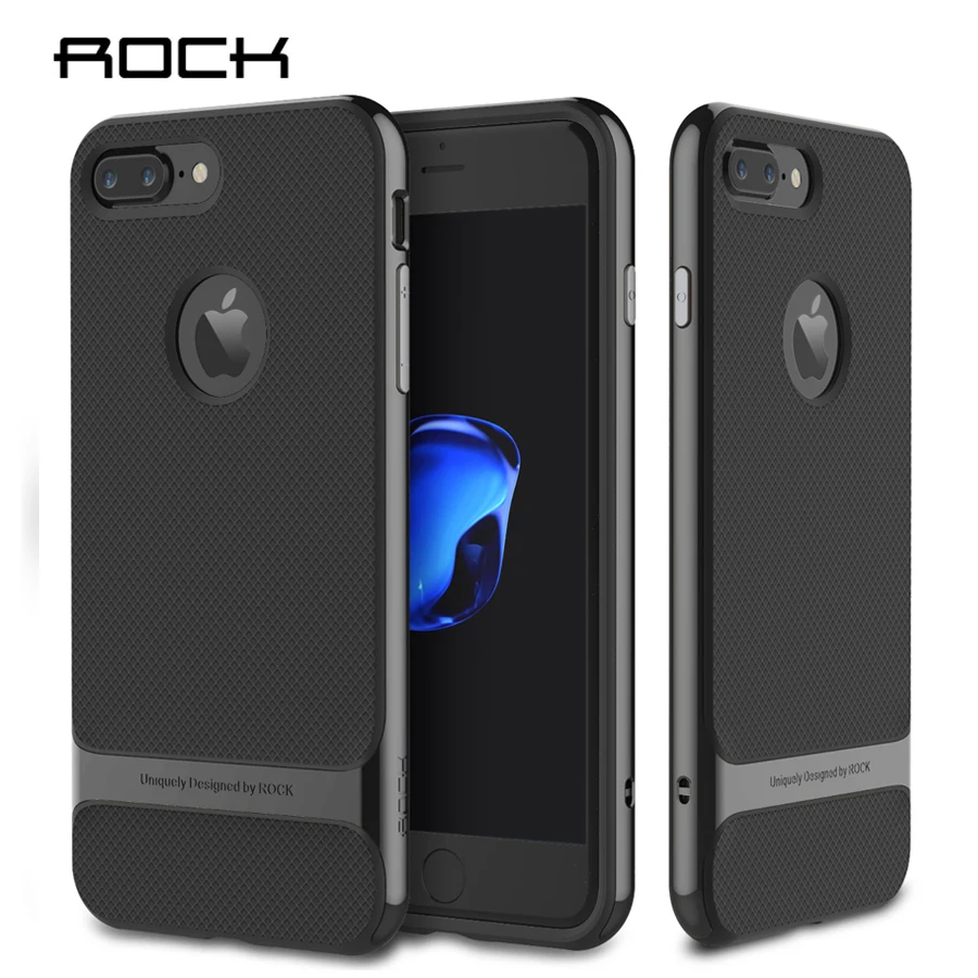 

Original ROCK Luxury Royce Cases for iPhone 7/7 Plus iPhone X Cover PC+Textured TPU Armor Case Shell for Samsung S9 plus s9 Case