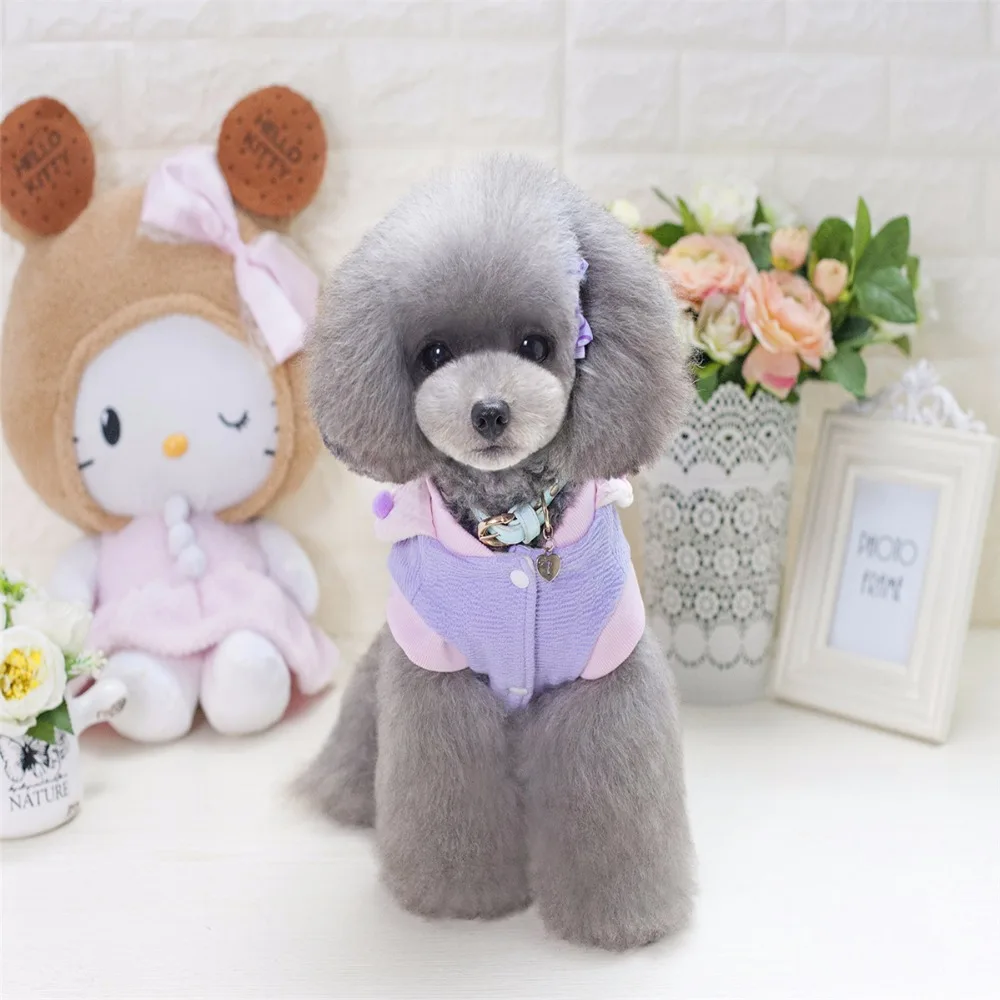 A90 недавно Толщина собака одежда из хлопка Симпатичные Гусь узор щенок кошка