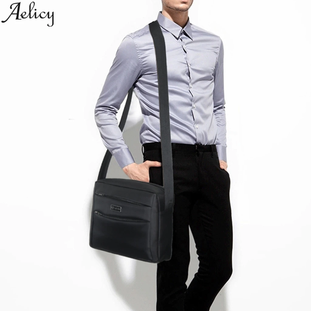 Мужская повседневная сумка-мессенджер Aelicy модная Водонепроницаемая однотонная
