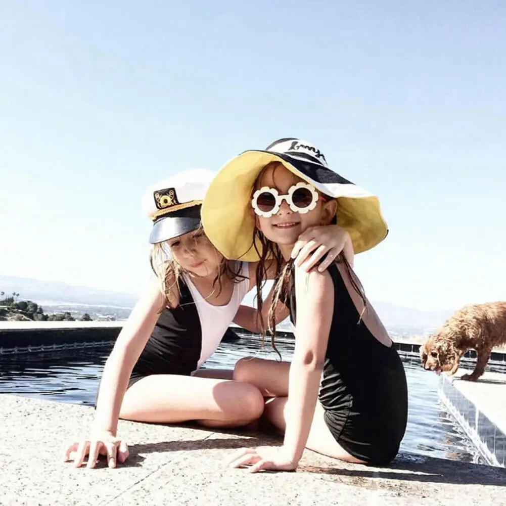 Детские солнцезащитные очки цветочные круглые для мальчиков и девочек детские