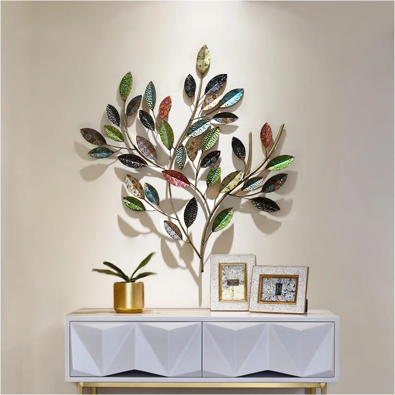 Современная кованая железная 3d-наклейка на стену в виде ветки украшение для дома