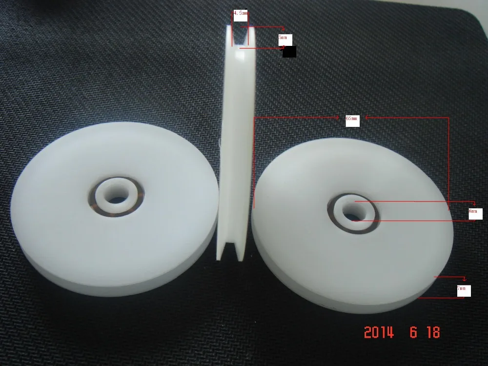 Ролик для ледяной машины пластиковые круглые ролики выхода DU sheave 8*65*7 подшипники