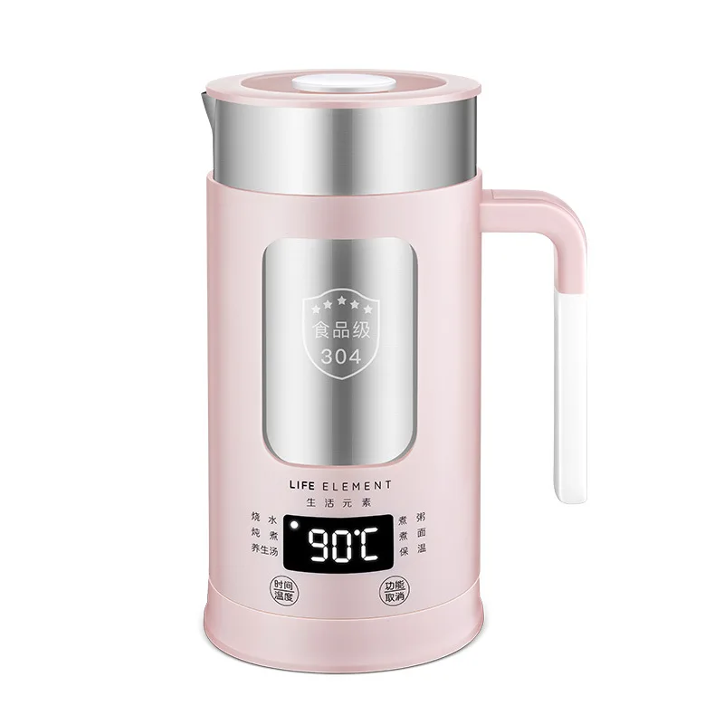 Pink 0.6L, мульти-функциональное электрическое чайник Нержавеющая сталь сохранения здоровья горшок нагрева воды Кубок Автоматическая Пособия по кулинарии чайник 100 V-240 V - Цвет: Pink