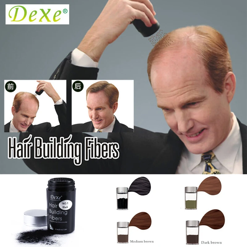 22g Dexe бренд черный коричневый волосы строительные волокна Refill парик из