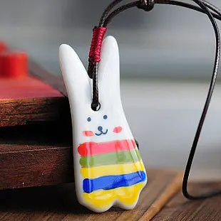 Оригинальное цветное ручная роспись большие уши керамика мультфильм кролик