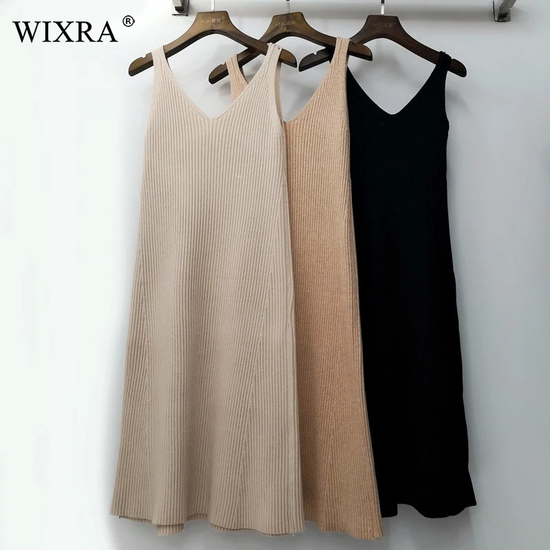 Женское трикотажное платье футляр Wixra свободные эластичные повседневные
