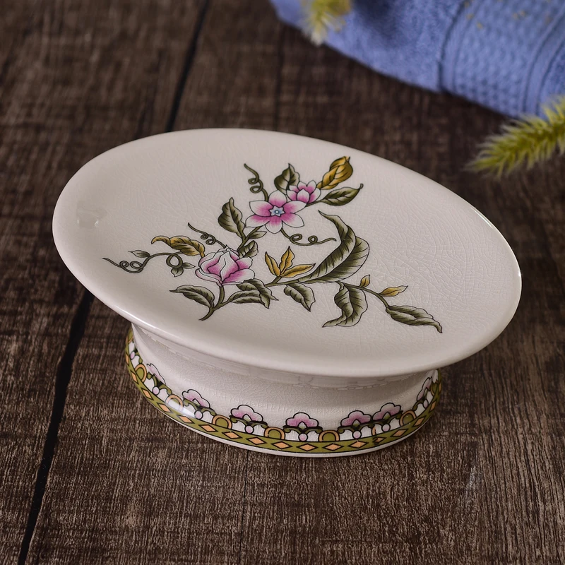 Vintage Ceramic Soap Dish Box Tray Holder Storage Plate Box Container Bath Shower Plate Box Bathroom Accessories 63 - Цвет: color4