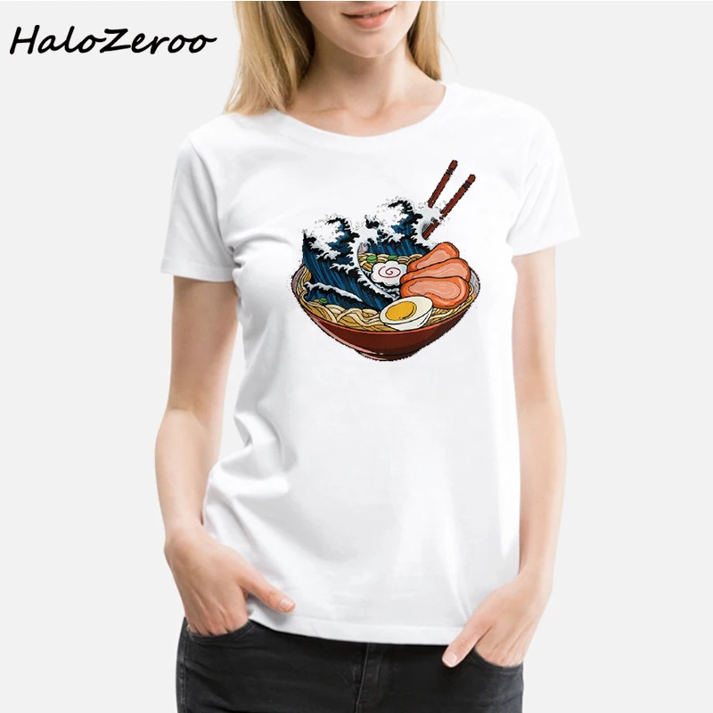 Vogue рамен и енот милая китайская еда футболка Азиатский подарок на день рождения