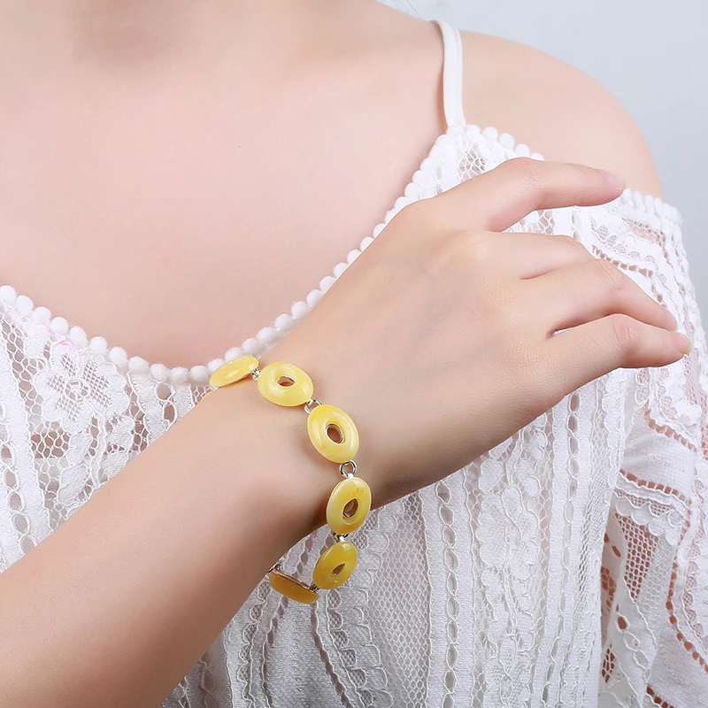 JIUDUO 100% Серебряный натуральный янтарь полный меда курицы желтый мед восковые