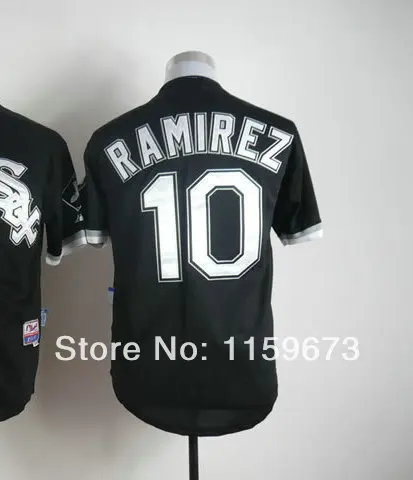 Hot Sale Men's American Baseball #10 Alexei Ramirez Black Cool Base Jersey 100% Embroidery and all Stitched|embroidery brands|jersey