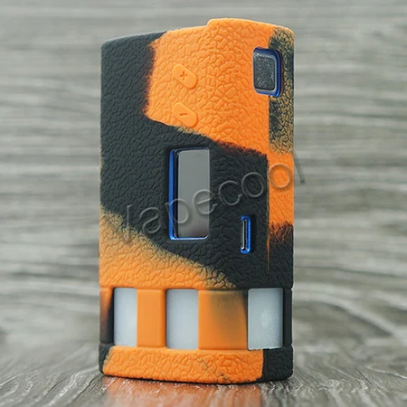 Black orange Sigelei fuchai GLO 230 Вт электронная сигарета двойной 18650 vape мод NON-SLIP текстура резиновый силиконовый чехол защитный чехол - Цвет: Black orange