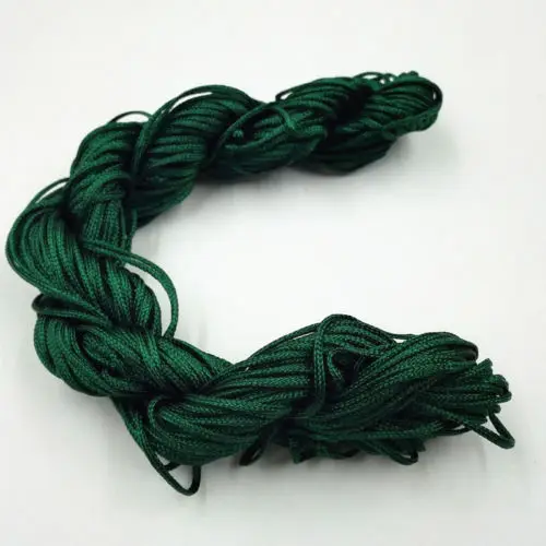 Dark green LNRRABC новые ювелирные изделия нить плетеная веревка DIY 29 цветов для китайский узел, браслет ювелирных изделий нейлоновый шнур 1 мм* 26 м - Цвет: Dark green
