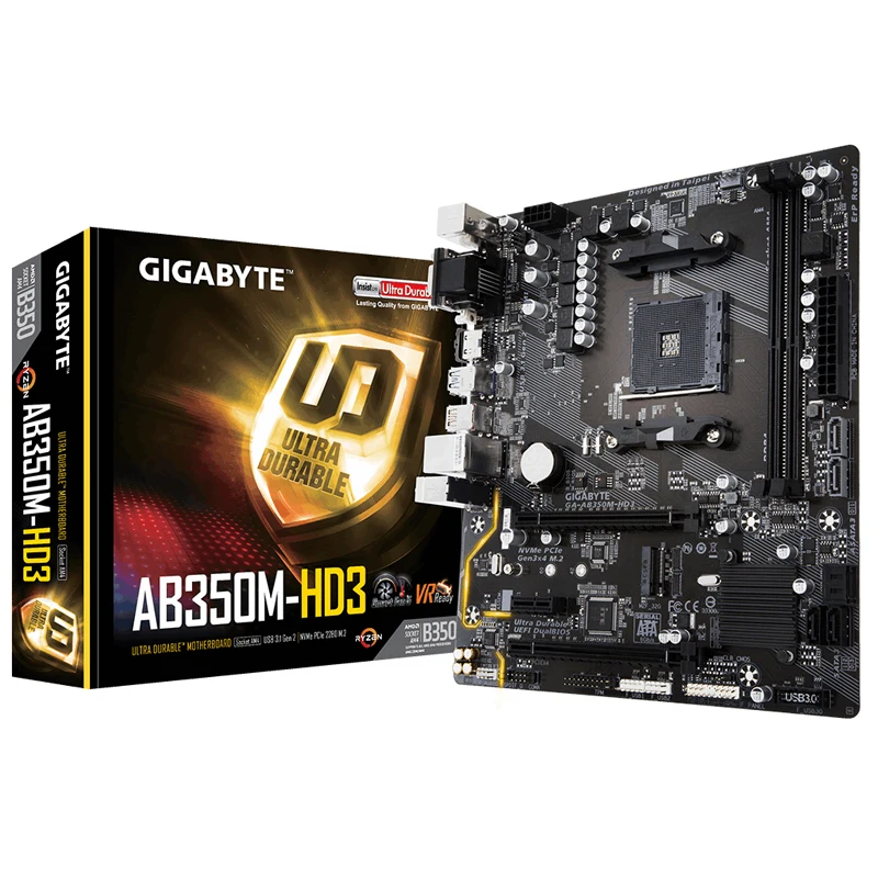 Для Gigabyte GA B350M HD3 оригинальная новая материнская плата AB350M B350 Socket AM4 DDR4 USB3.0