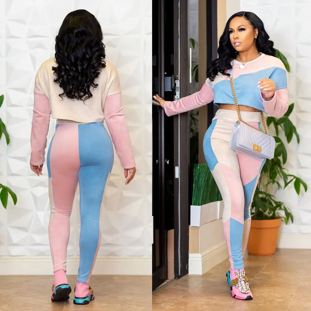 2018 хит продаж осенне зимние костюмы разноцветный Повседневный Спортивный костюм