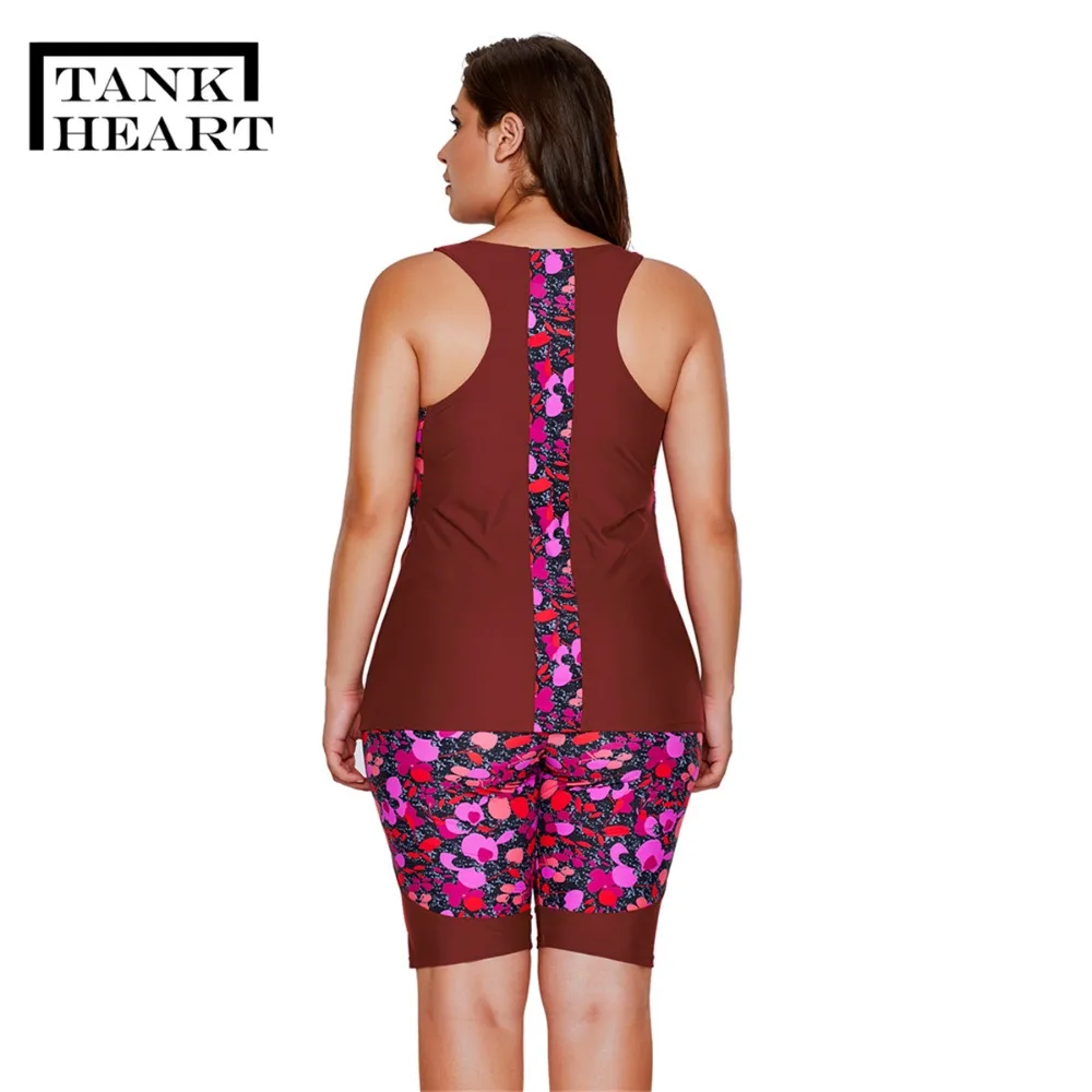 

Tank Heart Red Windsurf Rash Guard Women biquini Plus Size Swimwear two piece Swimsuit tankini Surfing Rshguard swim suit XXXL
