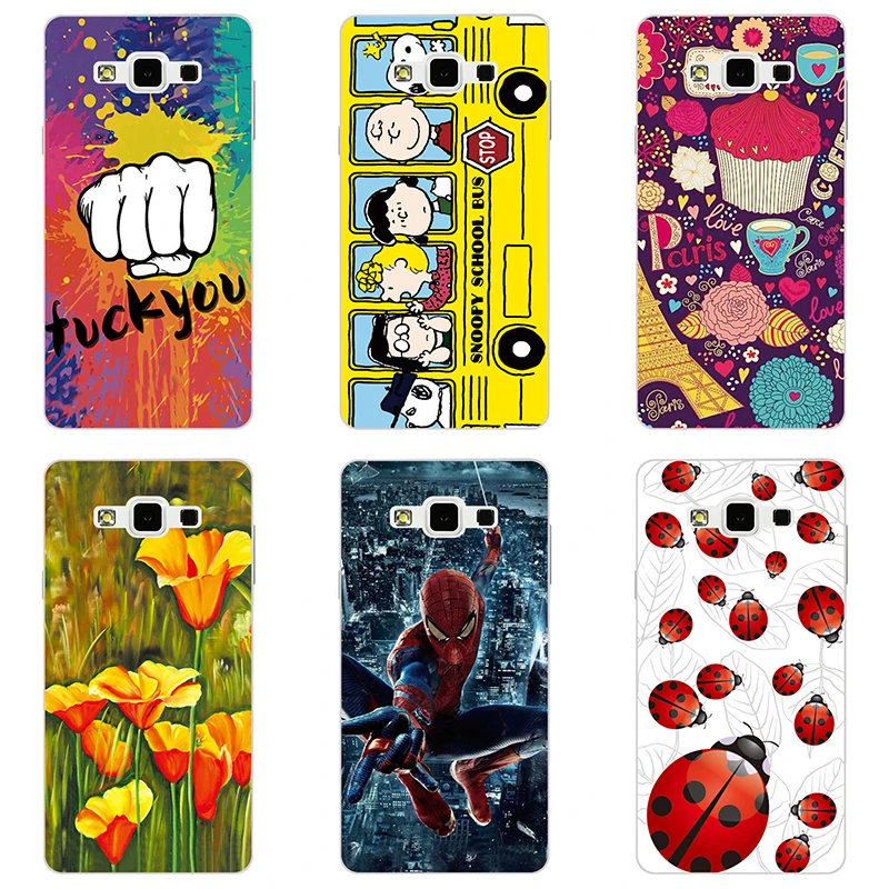 hard Plastic phone case cover For Samsung galaxy A7 SM-A7000 shell Colorful printing Painted Flower |