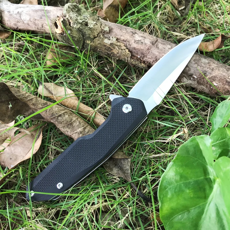 Тактический складной нож для выживания 8Cr18Mov Сталь G10 Ручка наружный рукав EDC