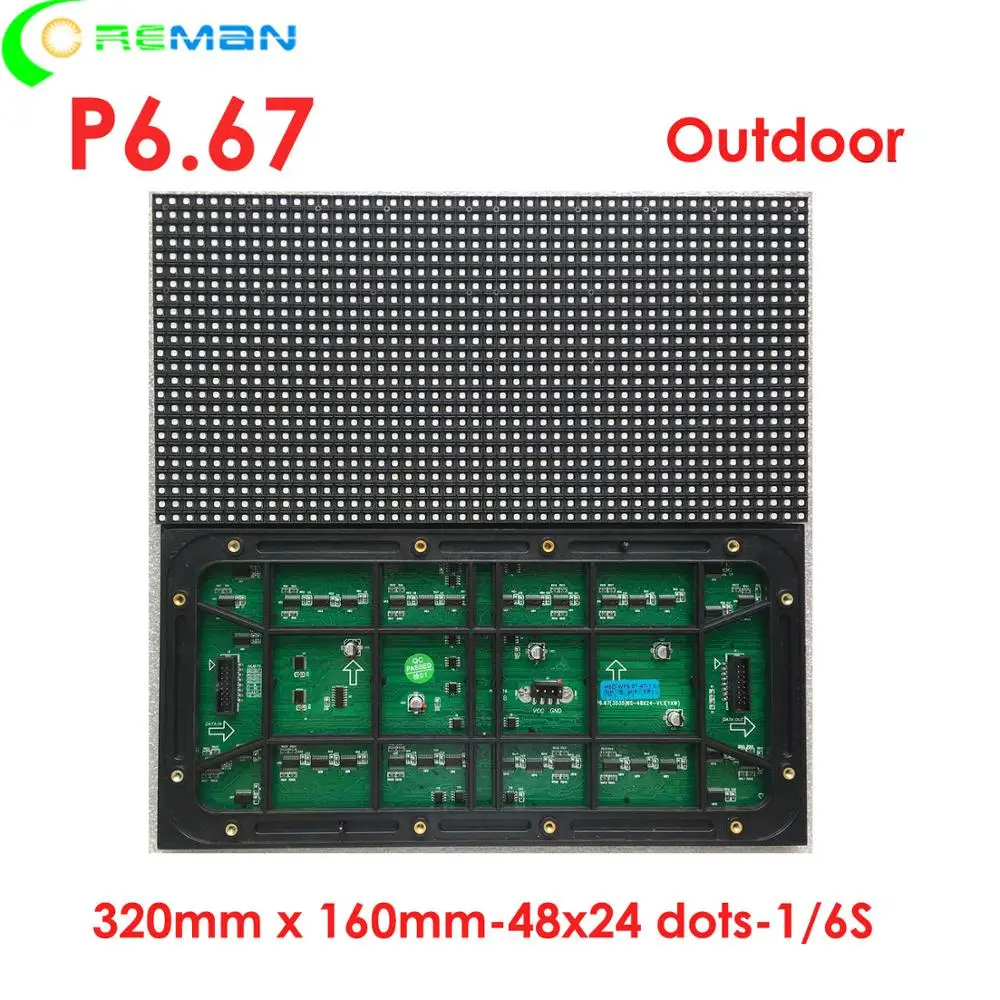 Aliexpress.com Бесплатная доставка наружный полноцветный светодиодный модуль p6.7 32x16 см