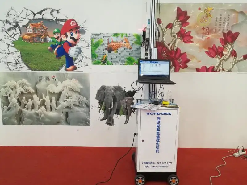 4 цвета CMYK вертикальный настенный 3d струйный принтер на стену