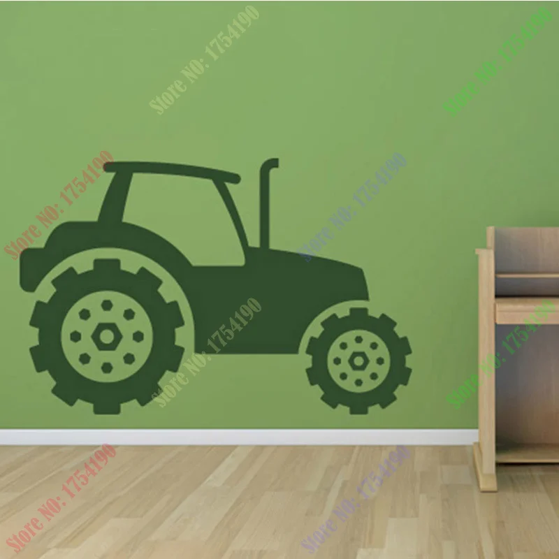 Наклейка на стену трактора экскаватора и водительского отделения|stickers home decor|wall
