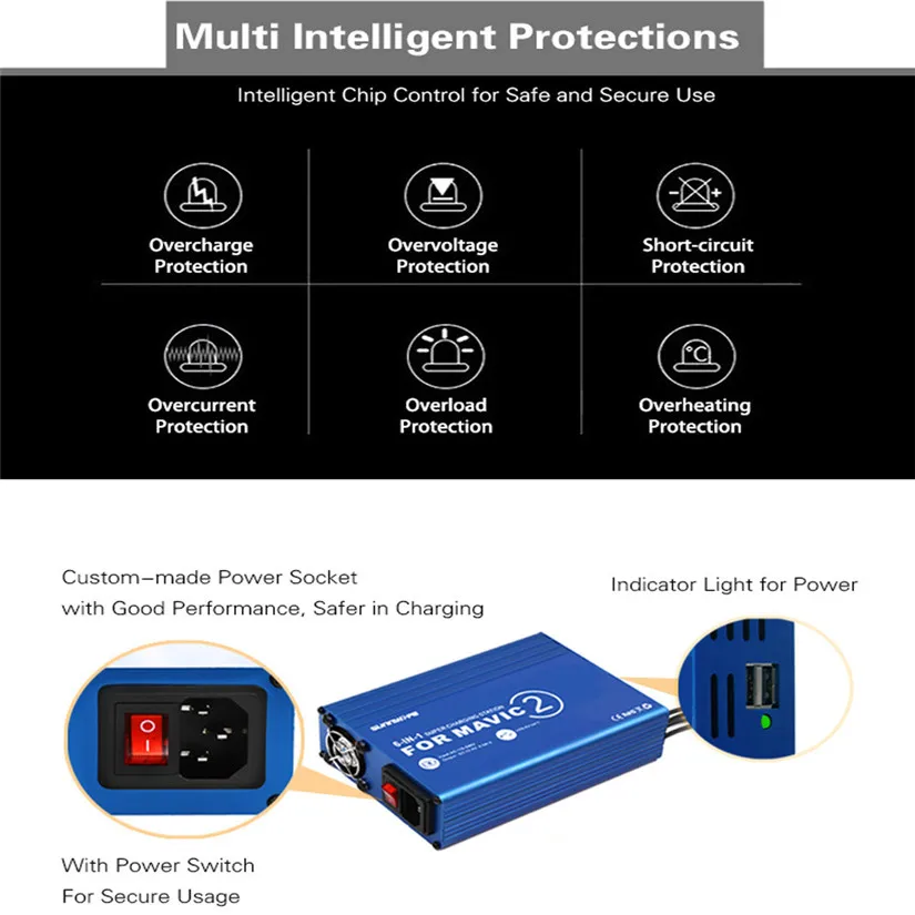 PC Твердый чехол для переноски 6 в 1 Батарея Зарядное устройство с USB Супер зарядная