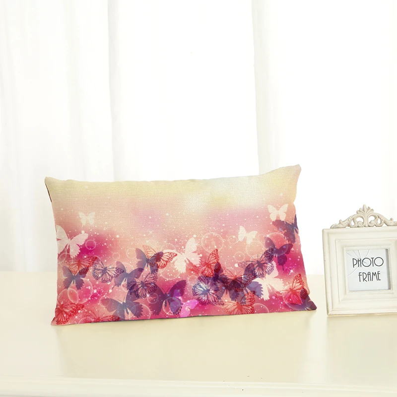 Подушка в виде бабочки наволочки украшение для дома 30х50 декоративная бежевая