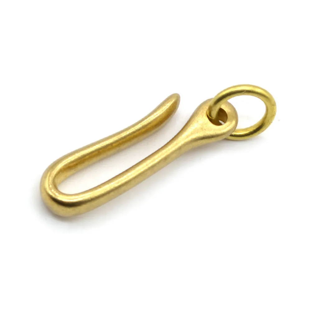 3 Размеры ретро сплошной латунный брелок для ключей пояс U кошелек с крючком цепи