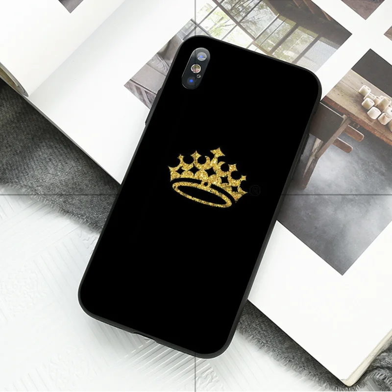 Мягкий чехол для телефона Ruicaica Love Queen and princess на заказ Apple iPhone 8 7 6 6S Plus X XS MAX 5 5S SE XR |