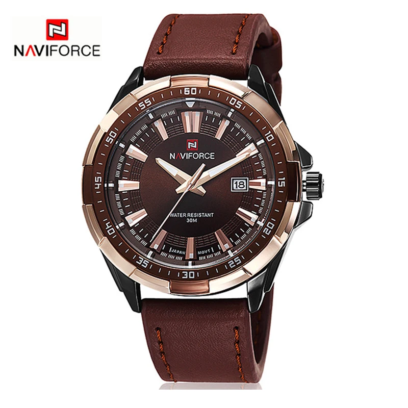 Часы наручные NAVIFORCE Мужские кварцевые Брендовые спортивные повседневные