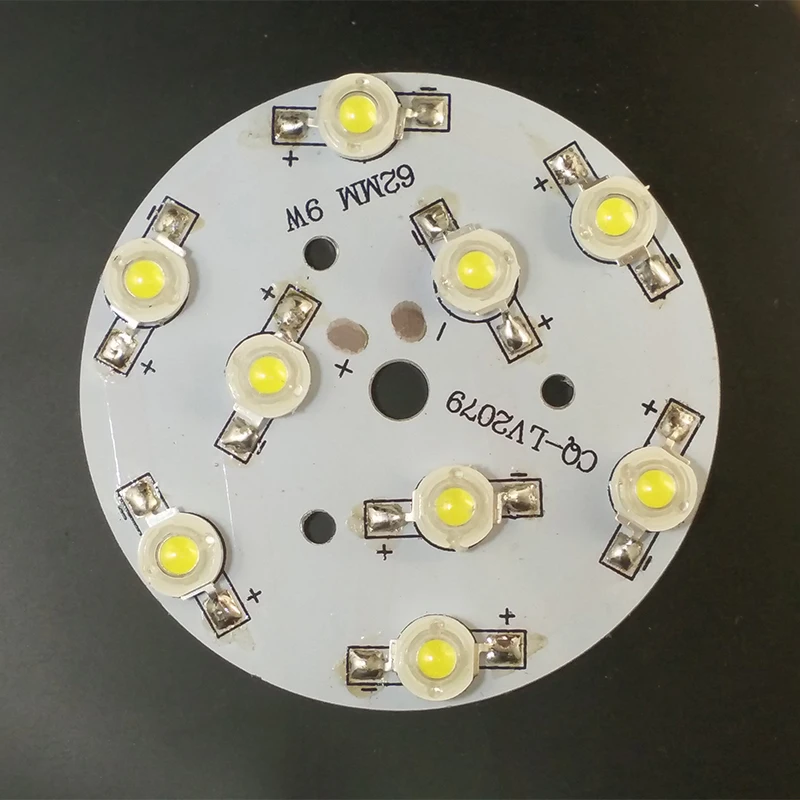 Светодиодная панель высокой мощности 9 Вт с алюминиевой базовой пластиной 2 шт.