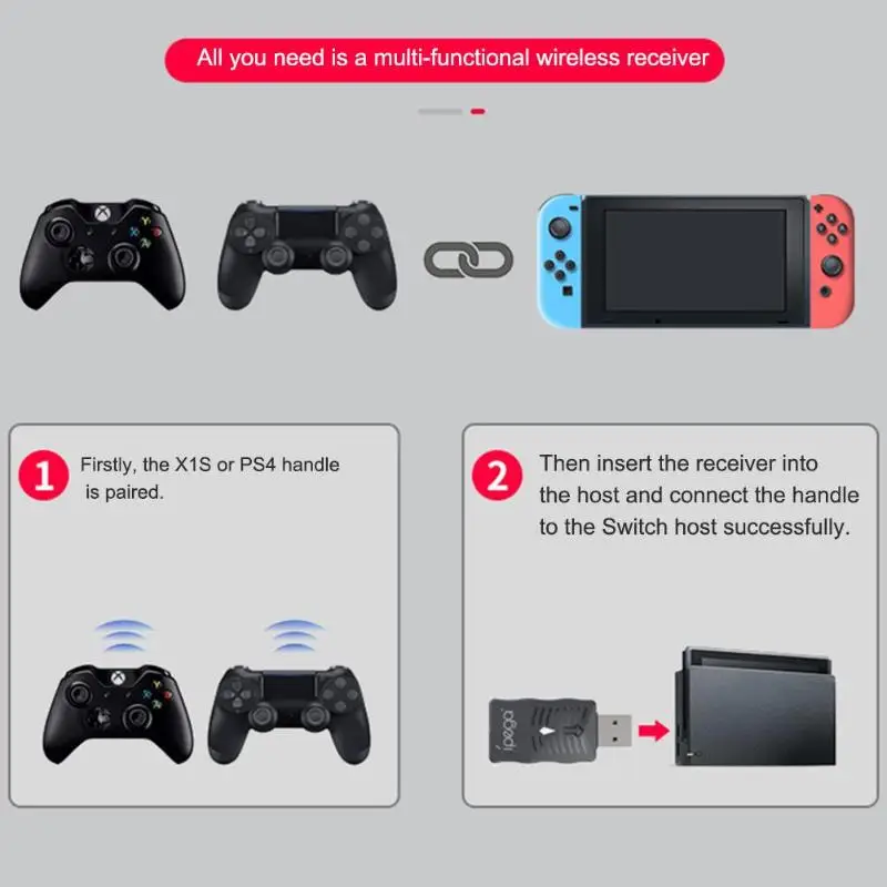 IPega PG-9132 Bluetooth приемник контроллер ПК адаптер USB конвертер для nintendo переключатель для X1S PS PS4 Wi U Pro игровая консоль