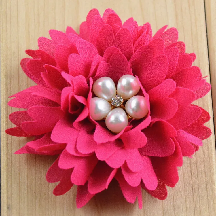 Оптовая продажа 3 15 дюйма мягкие тканевые цветы для девочек бутик аксессуары