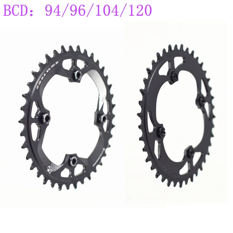 FOURIERS MTB positivo e negativo Ротонда денте piatto disco singolo горный велосипед 94 96 104 120BCD