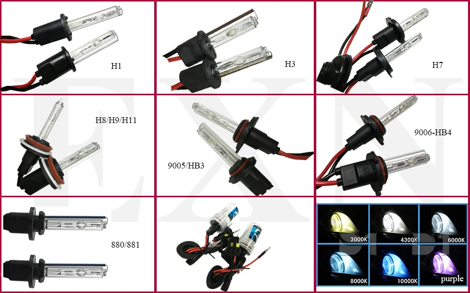 2 шт. авто H4 ксеноновые HID лампы фары автомобиля лампы H4 Hi/Lo луч 35 Вт 4300 К/6000 К/8000 К/10000 К/3000 К Ближний Дальний свет H4 ксенон