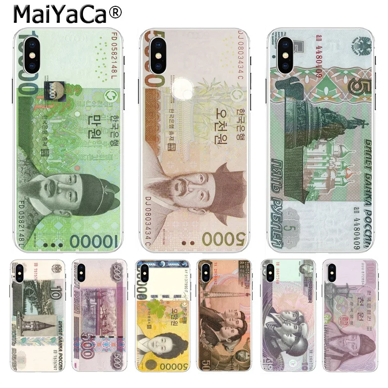 

MaiYaCa Korean money, currency phone Cover Cases for iphone 13 SE 2020 11 pro 8 7 66S Plus X 5S SE XR XS XS MAX Cover