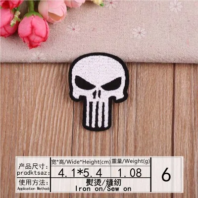 13 Радужные фрукты молния череп Parches вышивка железа на патчи для одежды DIY полосатая одежда Байкер НЛО Наклейки Аппликации - Цвет: 13