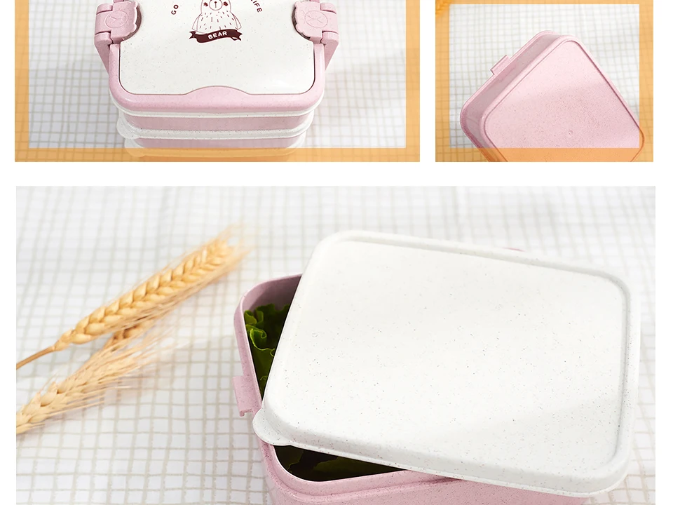Ланч-бокс для микроволновки портативный трехслойный Bento Box для детей, для пикника, офиса, рабочих, школьная посуда