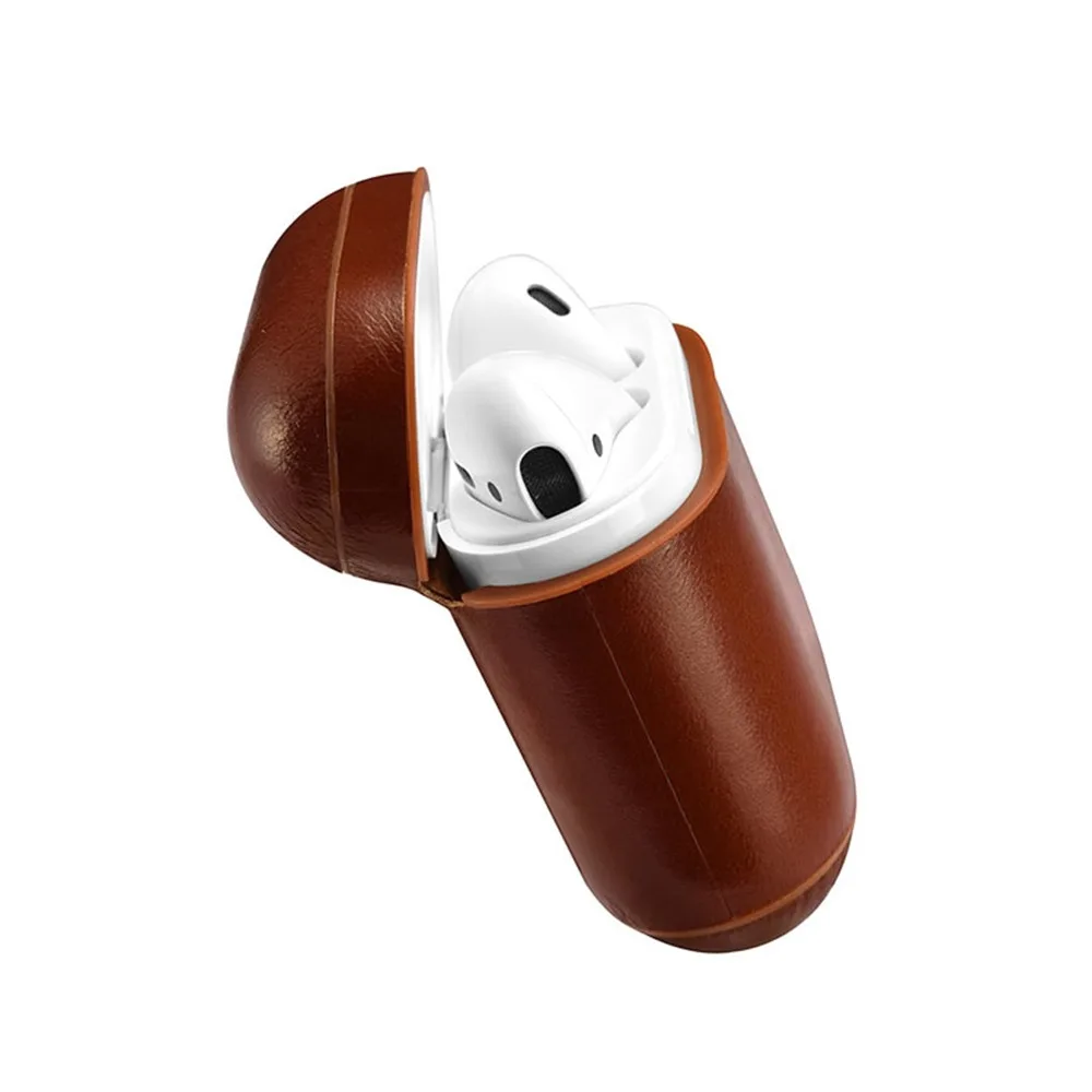 Чехол для наушников XBERSTAR из натуральной кожи защитный чехол Apple AirPods чехлы