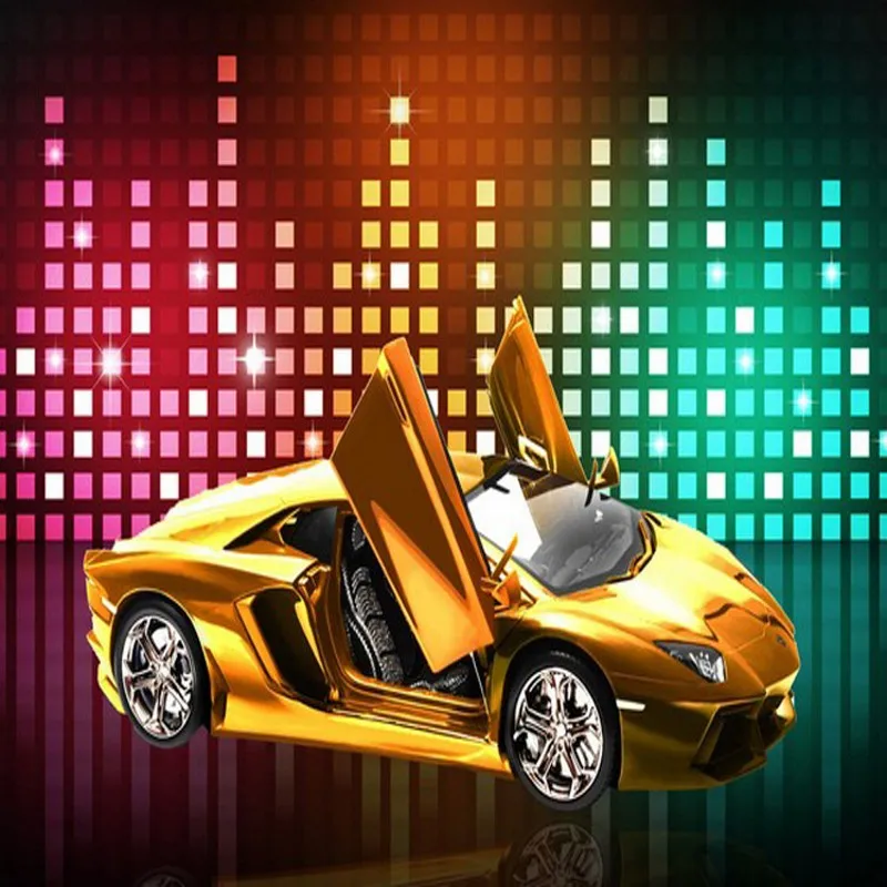 Фото обои 3D автомобиль росписи для караоке бара отеля фон обои|wallpaper mural|photo wallpaper