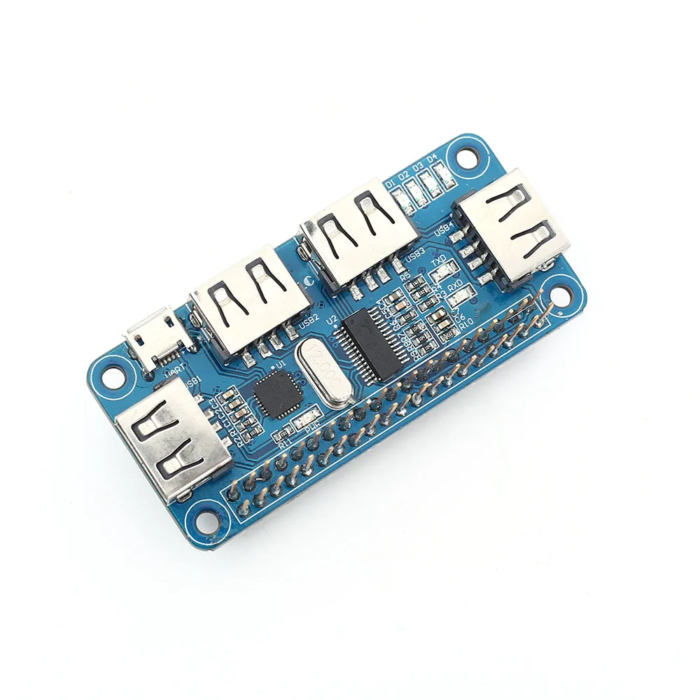 USB HUB HAT модуль для Raspberry PI Zero/Zero W/3B + к UART бортовой совместим с USB2.0/1 1 4 портами